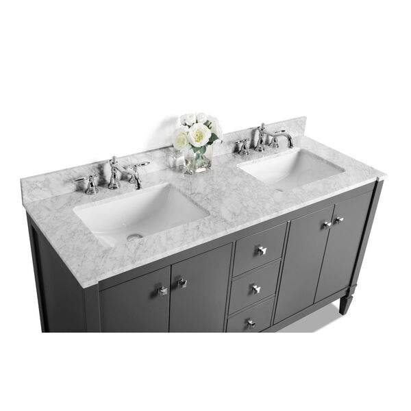 Kayleigh Sapphire Gray 60-Inch Vanity Console, image 5
