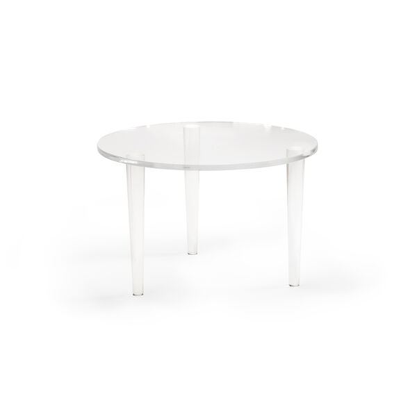 Clear Round Acrylic Coffee Table, image 1