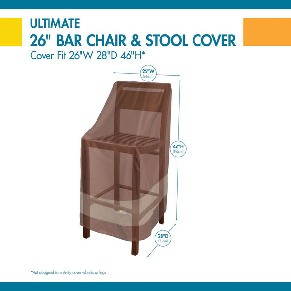 Ultimate Mocha Cappuccino 26-Inch Bar Chair and Stool Cover, image 2