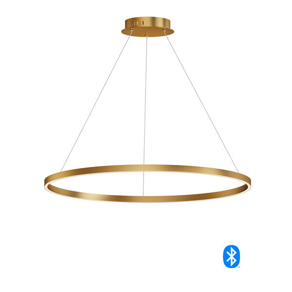 Groove Gold 40-Inch LED Pendant, image 1