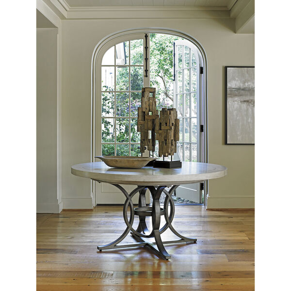 Oyster Bay White Calerton Round Dining Table, image 2