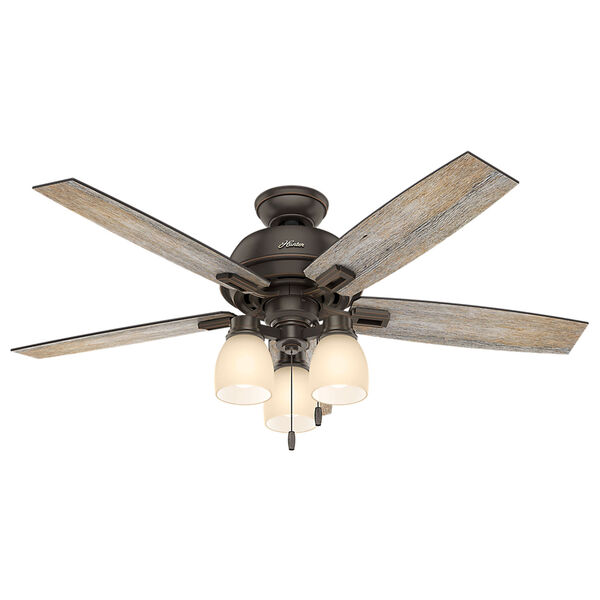 Donegan Onyx Bengal 52-Inch Three-Light LED Adjustable Ceiling Fan, image 1