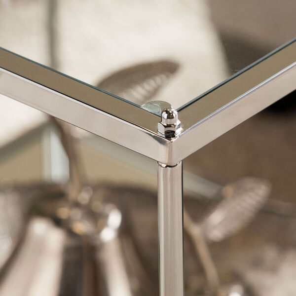 Knox Glam Chrome Mirrored End Table, image 2