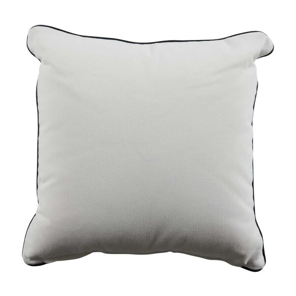 Zebra Midnight 24 x 24 Inch Pillow with Welt, image 2