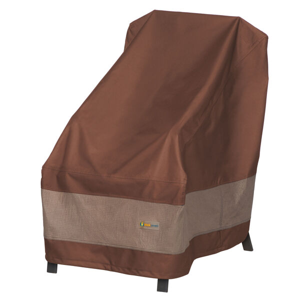 Ultimate Mocha Cappuccino 26-Inch High Back Patio Chair Cover, image 1