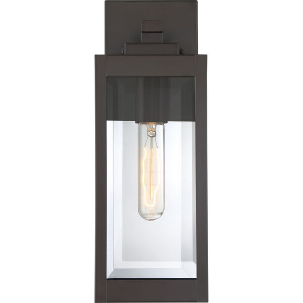 Westover Western Bronze 14-Inch One-Light Outdoor Lantern with Clear Beveled Glass, image 3