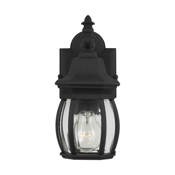 Wynfield Black One-Light Outdoor Wall Sconce with Clear Beveled Shade, image 1