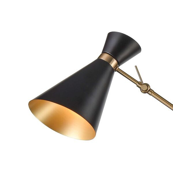 Chiron Black with Aged Brass Three-Light LED Floor Lamp, image 3