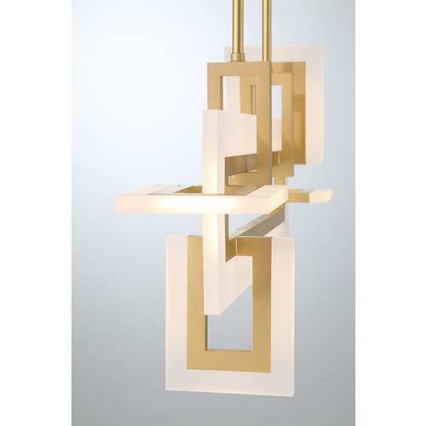 Inizio Gold 15-Inch Integrated LED Chandelier, image 4