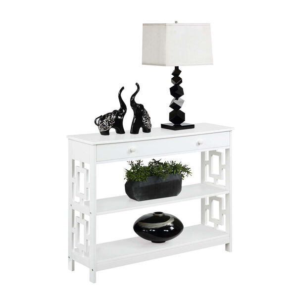 Town Square White Accent Console Table, image 2