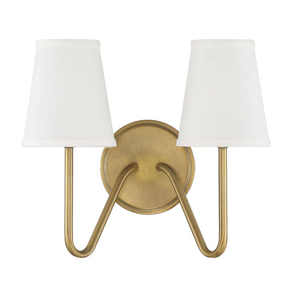 Lyndale Natural Brass Two-Light Wall Sconce, image 2