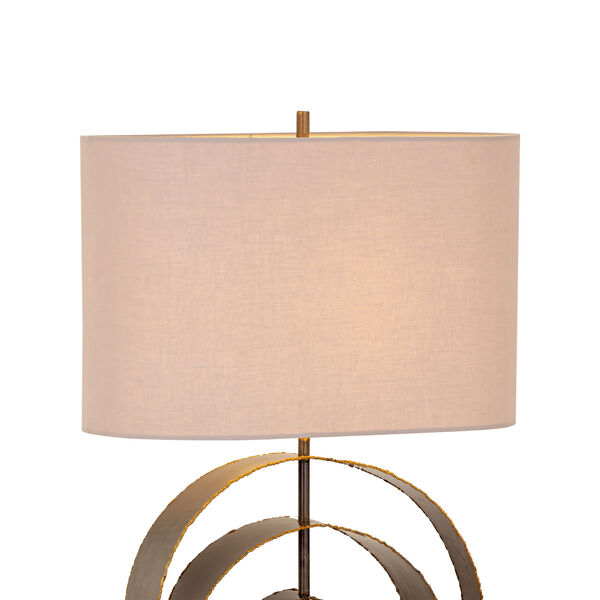 Imari Forged Gray and Gold Solder One-Light Table Lamp, image 7