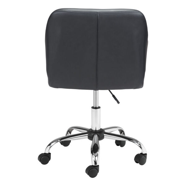 Designer Black and Silver Office Chair, image 5