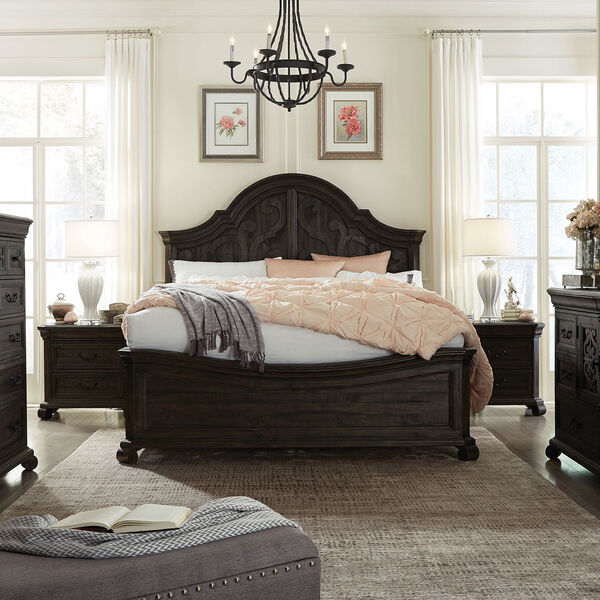 Bellamy Traditional Peppercorn California King Shaped Panel Bed, image 3