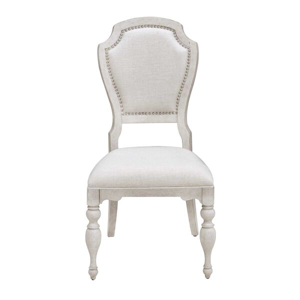 Glendale Estates White Upholstered Dining Side Chair, image 2