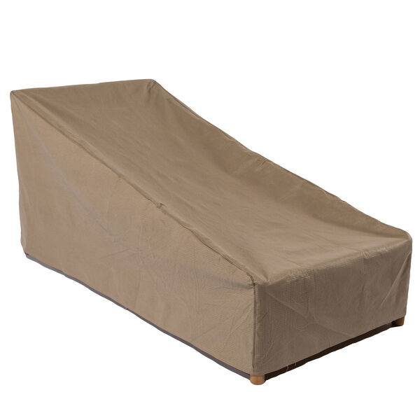 Essential Latte 80 In. Patio Chaise Lounge Cover, image 1