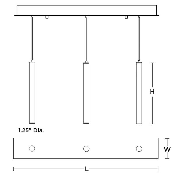 Eli Antique Brass Four-Light Integrated LED Linear Mini Pendant, image 4