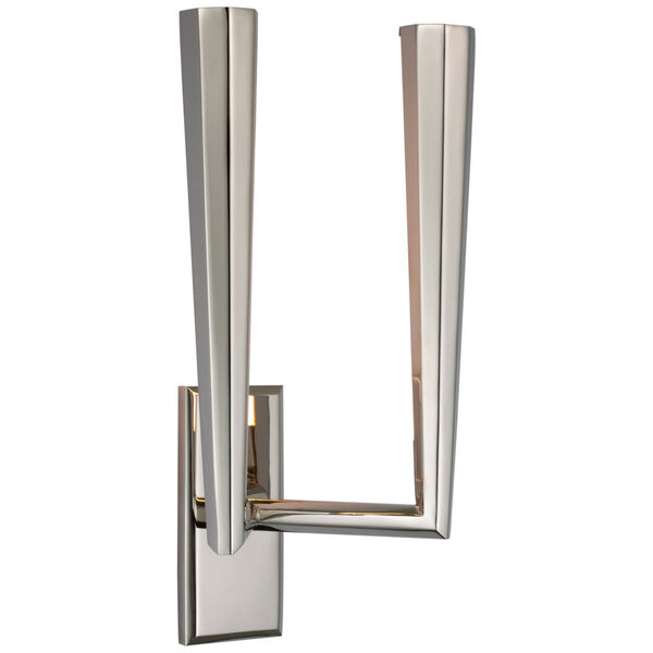 Galahad Double Sconce in Polished Nickel by Thomas O'Brien, image 1