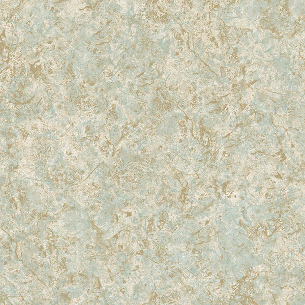 Kashmire Texture Turquoise, Cream and Metallic Gold Wallpaper - SAMPLE SWATCH ONLY, image 1