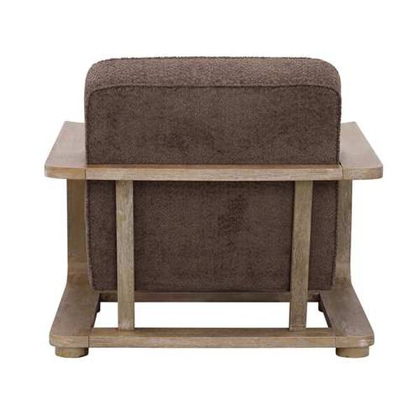 Roland Taylor Brown Upholstered Armchair with Wood Frame, image 4