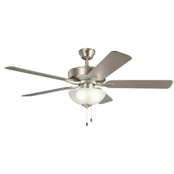 Gladstone Brushed Nickel 52-Inch Three-Light Ceiling Fan, image 1
