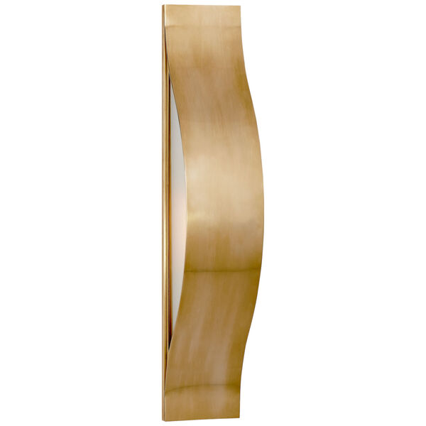 Avant Medium Linear Sconce in Antique-Burnished Brass with Frosted Glass by Kelly Wearstler, image 1