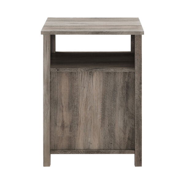 18-Inch Grey Wash Grooved Door Side Table, image 9