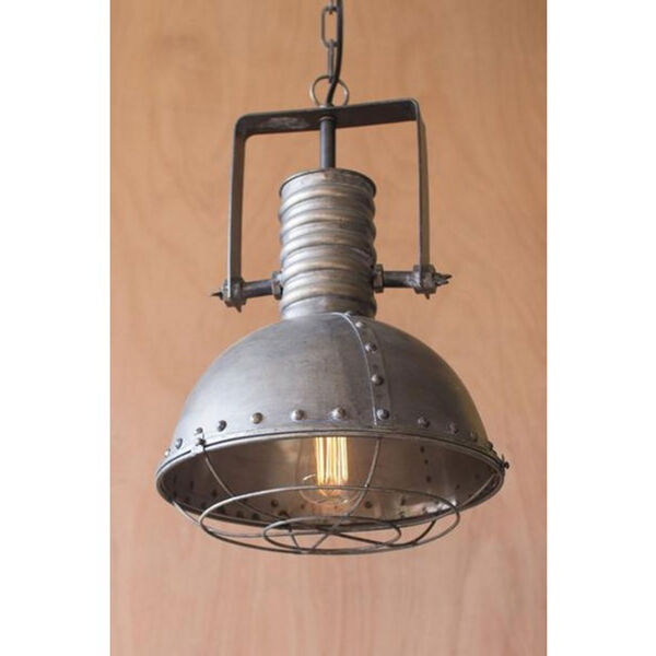 Metal Warehouse Pendant with Cage, image 1