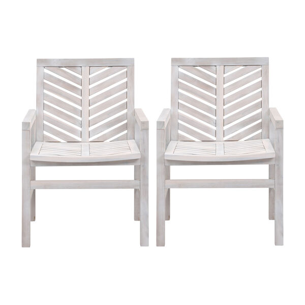 Vincent White Wash Patio Chair, Set of 2, image 1