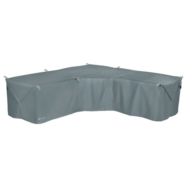 Poplar Monument Grey 100-Inch Patio V-Shaped Sectional Lounge Set Cover, image 1