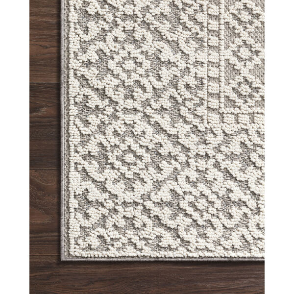 Cole Gray and Ivory 2 Ft. 7 In. x 12 Ft. Power Loomed Rug, image 3