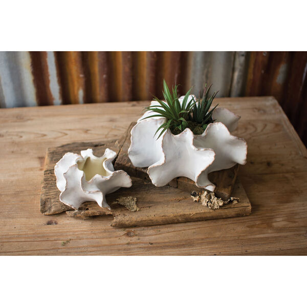 Organic Ceramic Planters, Set of Two, image 1