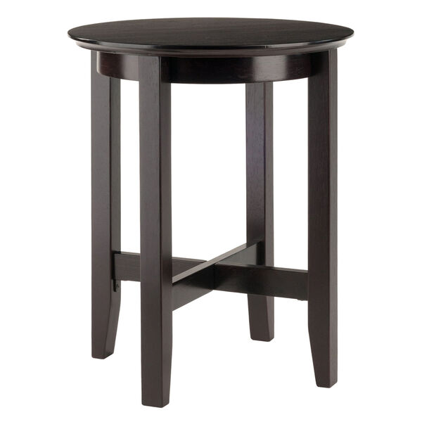Toby Espresso Round Accent End Table, image 1