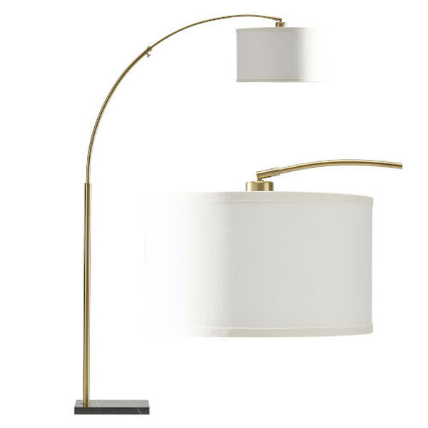 Logan Antique Brass LED Floor Lamp, image 1