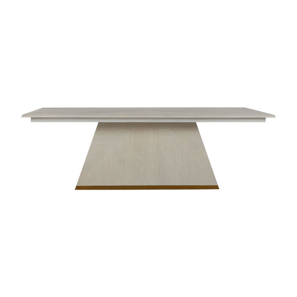 Ferris Cerused White and Gold Dining Table, image 2