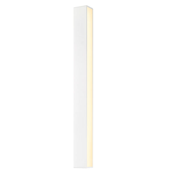Sideways LED Textured White 1-Light Outdoor Wall Sconce 36-Inch, image 1
