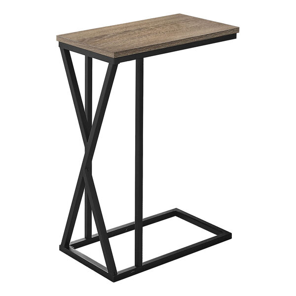 Dark Taupe and Black Rectangle End Table, image 1