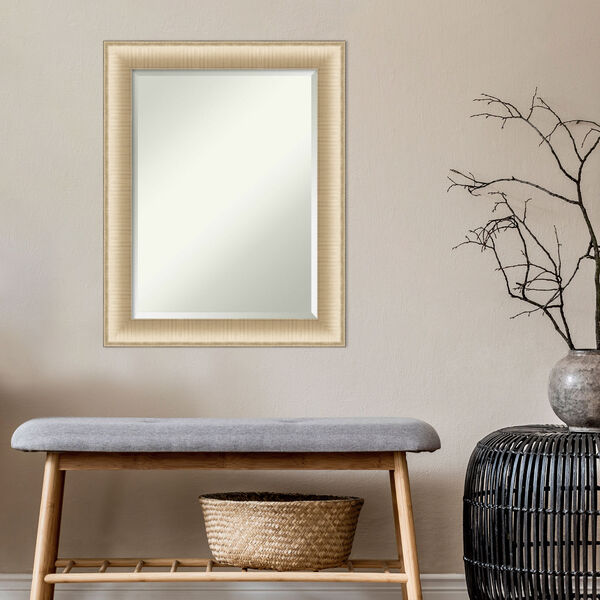 Elegant Brushed Honey Gold Wall Mirror, image 1