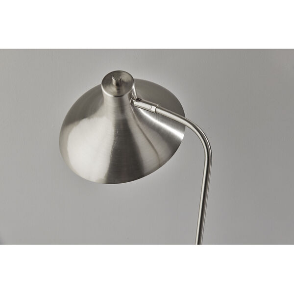 Cleo Brushed Steel One-Light Desk Lamp, image 6