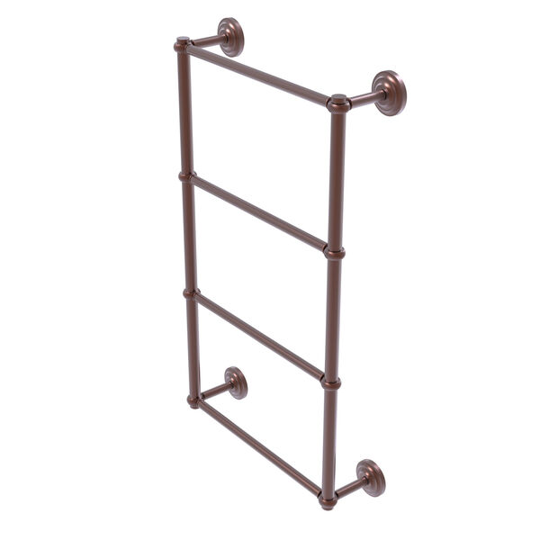 Que New Antique Copper 24-Inch Four-Tier Ladder Towel Bar with Twisted Detail, image 1