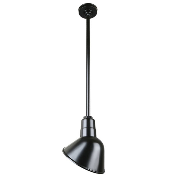Warehouse Black 10-Inch Angled Pendant with 36-Inch Downrod, image 1