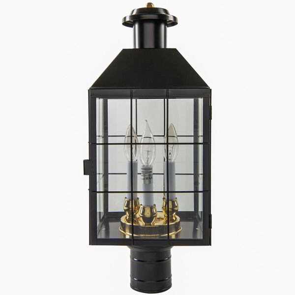 American Heritage Black Post Mounted Outdoor Light, image 1
