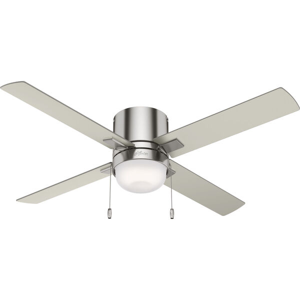 Minikin Brushed Nickel 52-Inch Two-Light LED Ceiling Fan, image 1