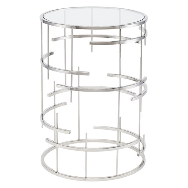 Tiffany Polished Silver Side Table, image 1