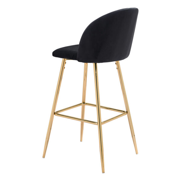 Cozy Black and Gold Bar Stool, image 6