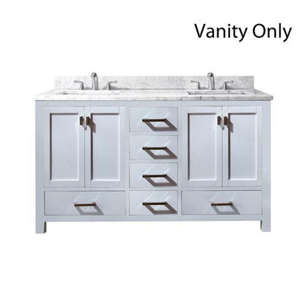 Modero White 60-Inch Double Vanity Only, image 1