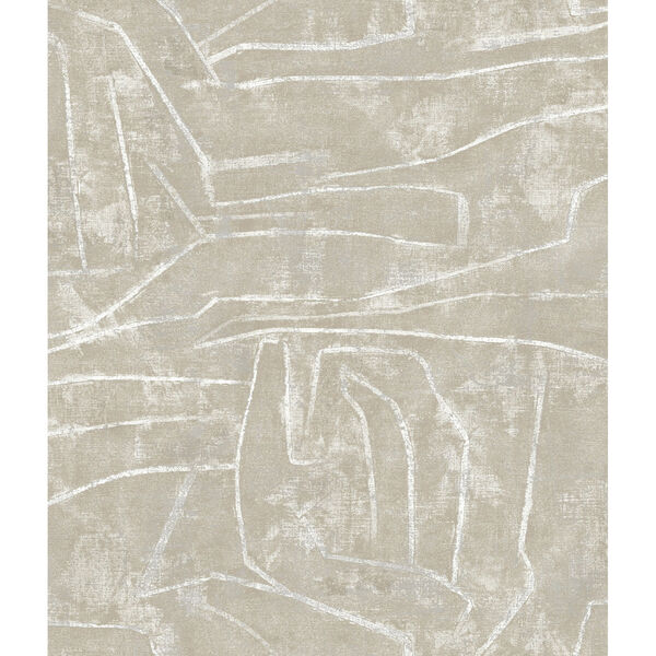 Urban Chalk Neutral and Pearl Peel and Stick Wallpaper, image 2