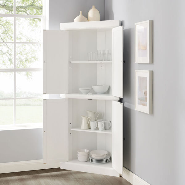 Shoreline White Corner Two-Stackable Pantry, image 3