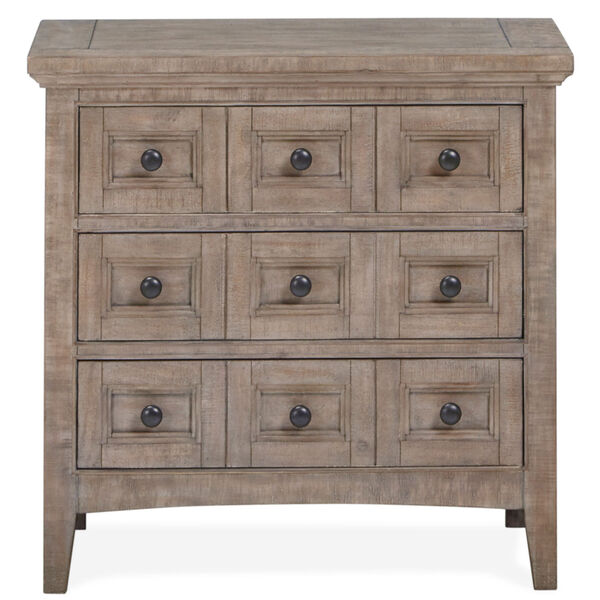 Paxton Place Dove Tail Grey Wood Drawer Nightstand, image 2