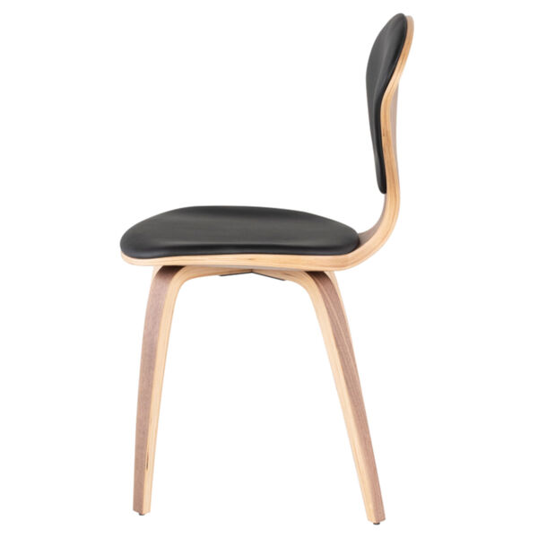 Satine Matte Black and Natural Dining Chair, image 3